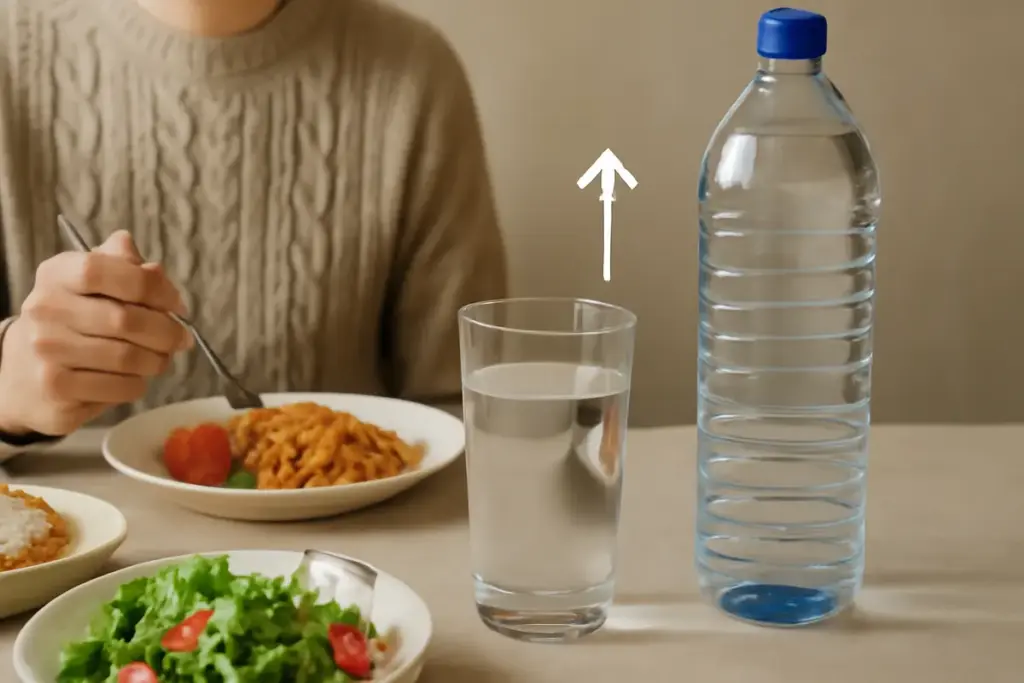 Quanta acqua serve davvero a tavola durante i pasti? La risposta che aiuta la digestione