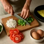 Taglio delle verdure per frittata: la misura ideale per una cottura uniforme e un ripieno che non si sfalda