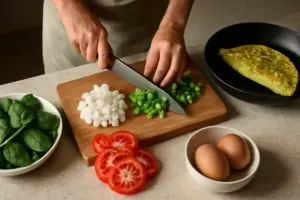 Taglio delle verdure per frittata: la misura ideale per una cottura uniforme e un ripieno che non si sfalda