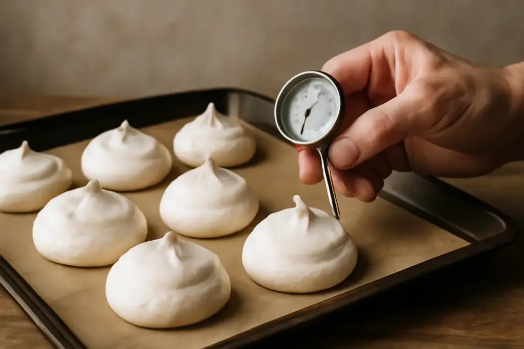Come ottenere meringhe perfette: il segreto della temperatura per evitare crepe