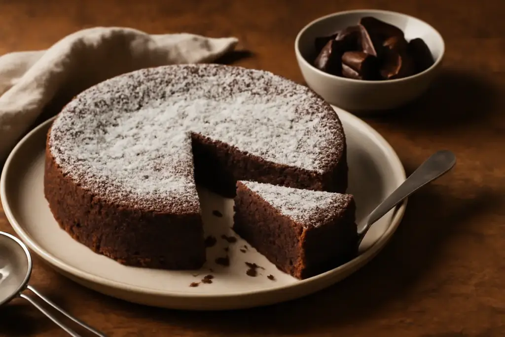 Torta caprese umida e compatta: la quantità di cioccolato che fa la differenza